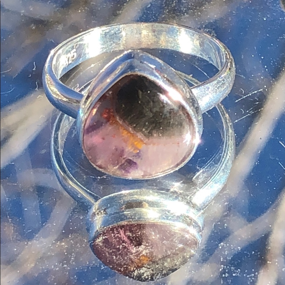 BOUTIQUE CACOXENITE 925 STERLING SILVER RING, 8.5